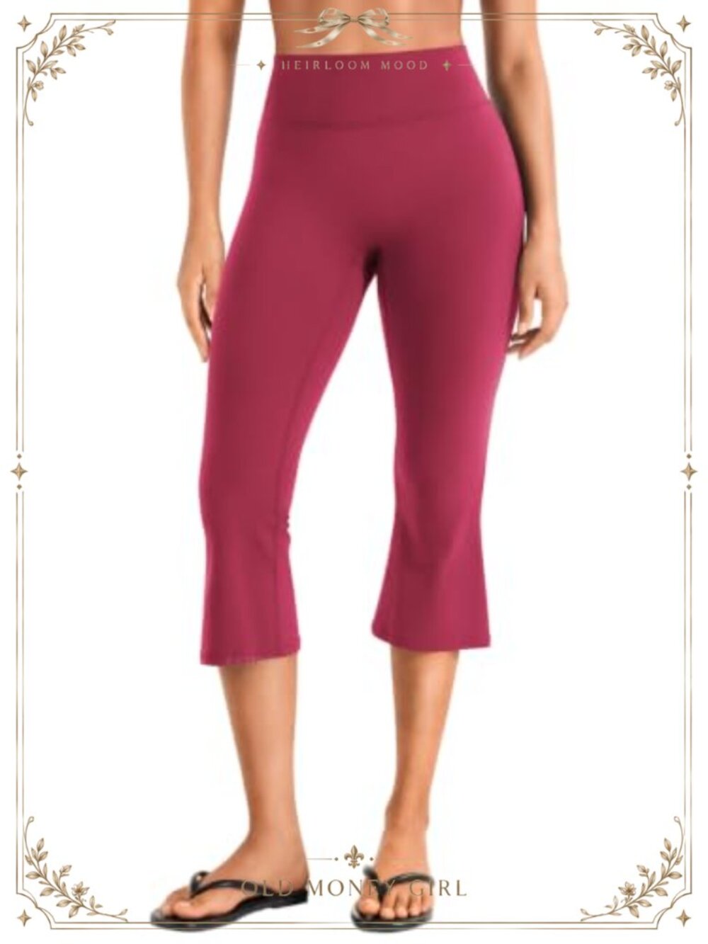 YEOREO Capri Flare Leggings High Waist Bootcut Yoga Crop Pants